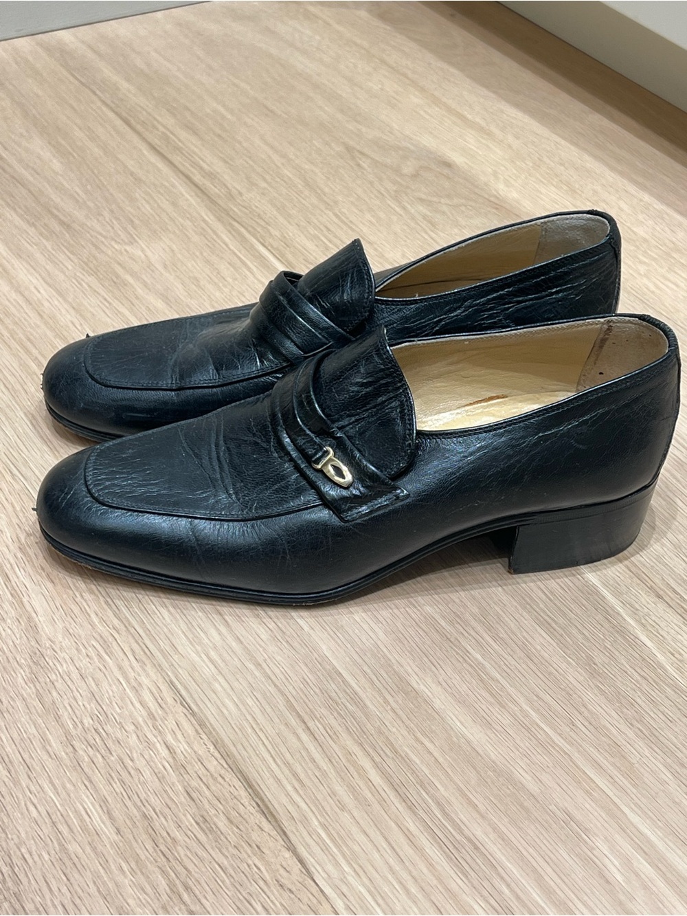 Hand Made Italian Black Leather Loafers